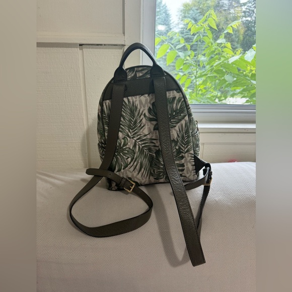Michael Kors MK logo palm leaf backpack - Picture 7 of 8